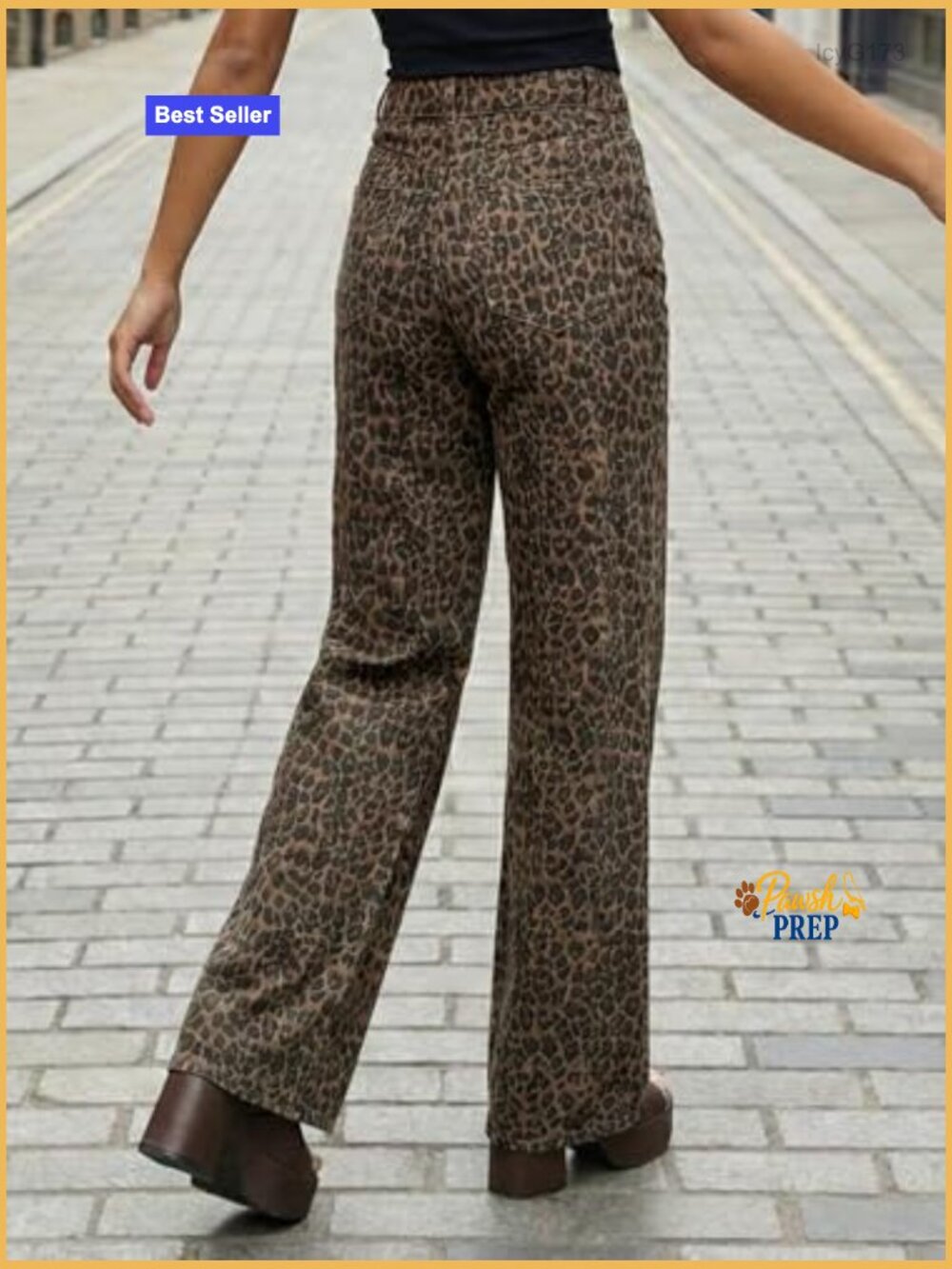High Waisted Wide Leg Jean with Pockets - Picture 4 of 7